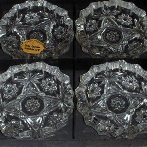 4 Anchor Hocking Star Of David Ashtrays